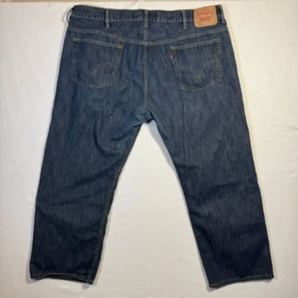 Levis 569 Loose fit Straight Leg Jeans Mens 42x30 Dark Wash Blue Denim